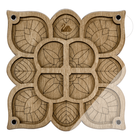 Wood bead organizer with transparent lid 