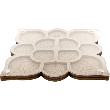 Wood bead organizer with transparent lid "Flower"