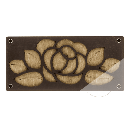 Wood bead organizer with transparent lid "Rose"