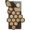 Wood bead organizer with transparent lid "Bee and Honeycomb"