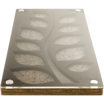Wood bead organizer with transparent lid "Leaflet"