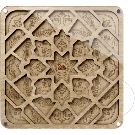 Wood bead organizer with transparent lid "Ornament"
