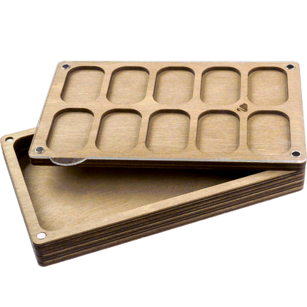 Multilayer bead organizer with transparent lid