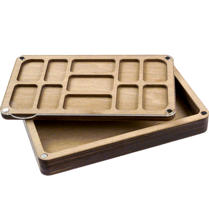 Multilayer bead organizer with transparent lid