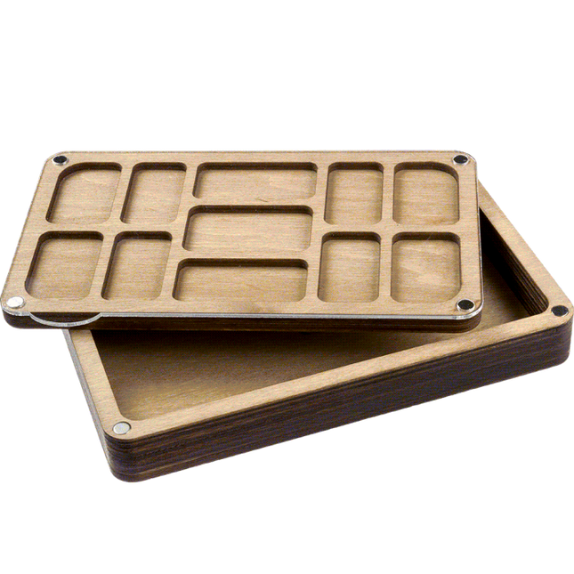 Multilayer bead organizer with transparent lid
