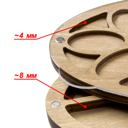 Multilayer bead organizer with transparent lid