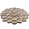 Wood bead organizer with transparent lid "Petals"