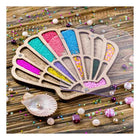 Wood bead organizer with transparent lid 