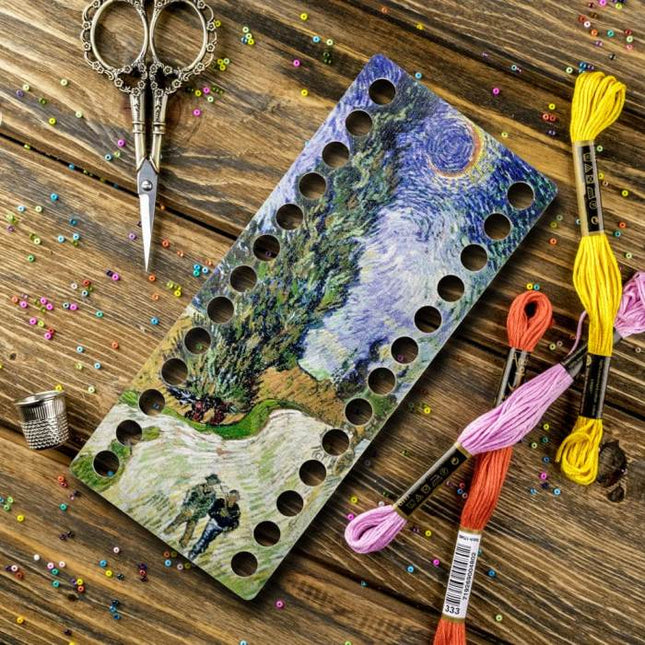 Thread Organizer "Road with Cypress and Star"