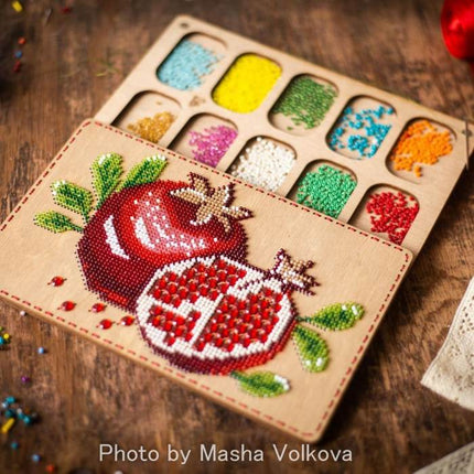 DIY Bead embroidery kit "Pomegranate", Bead organizer