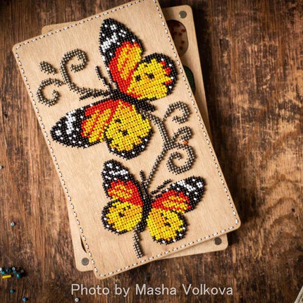 DIY Bead embroidery kit "Butterflies", Bead organizer