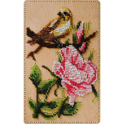 DIY Bead embroidery kit "Bird and flowers", Bead organizer