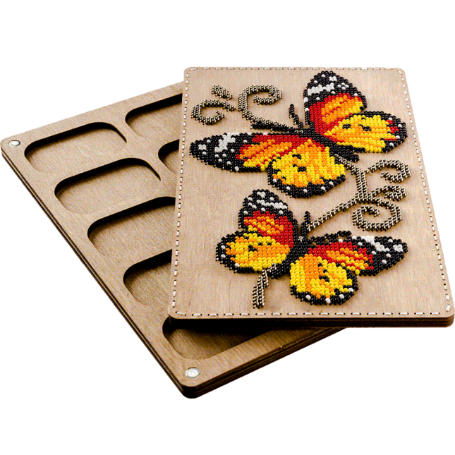 DIY Bead embroidery kit "Butterflies", Bead organizer