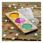 Wood bead organizer with transparent lid