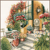 DIY Counted cross stitch kit Terrace in autumn bloom