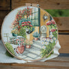 DIY Counted cross stitch kit Terrace in autumn bloom