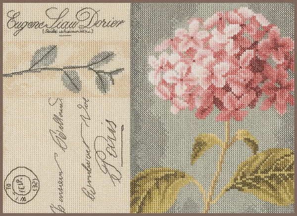 DIY Counted cross stitch kit Hydrangea