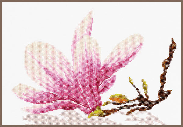 DIY Counted cross stitch kit Magnolia twig