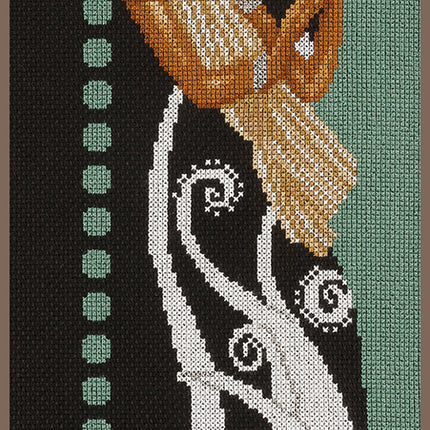 DIY Counted cross stitch kit African lady with flowers