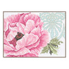 DIY Counted cross stitch kit Pink flower with ornament