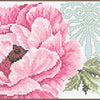 DIY Counted cross stitch kit Pink flower with ornament