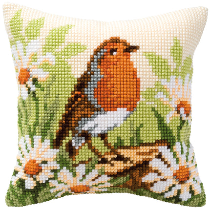 DIY Cross stitch cushion kit Robin