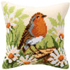 DIY Cross stitch cushion kit Robin