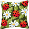 DIY Cross stitch cushion kit Ladybirds