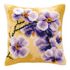 DIY Cross stitch cushion kit Orchid