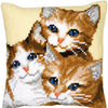 DIY Cross stitch cushion kit Kittens