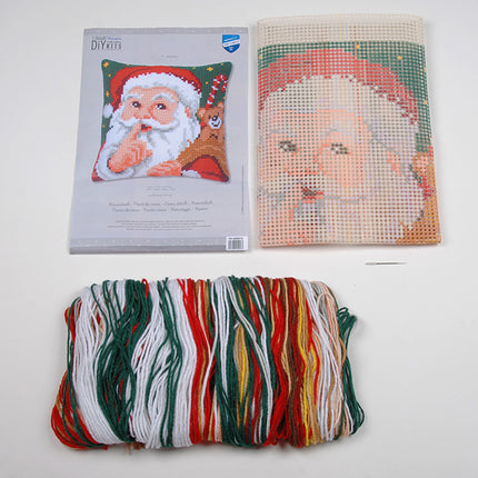 DIY Cross stitch cushion kit Hush!