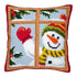 DIY Cross stitch cushion kit Happy snowman
