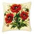 DIY Cross stitch cushion kit Poppies