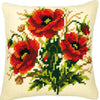 DIY Cross stitch cushion kit Poppies