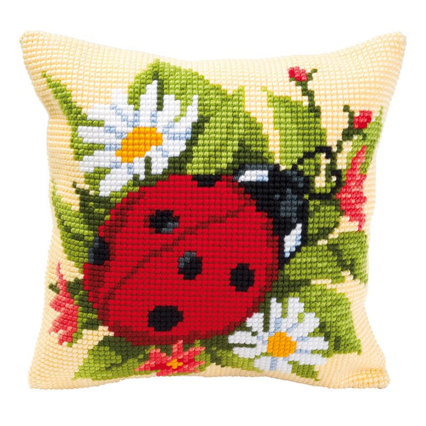 DIY Cross stitch cushion kit Ladybird