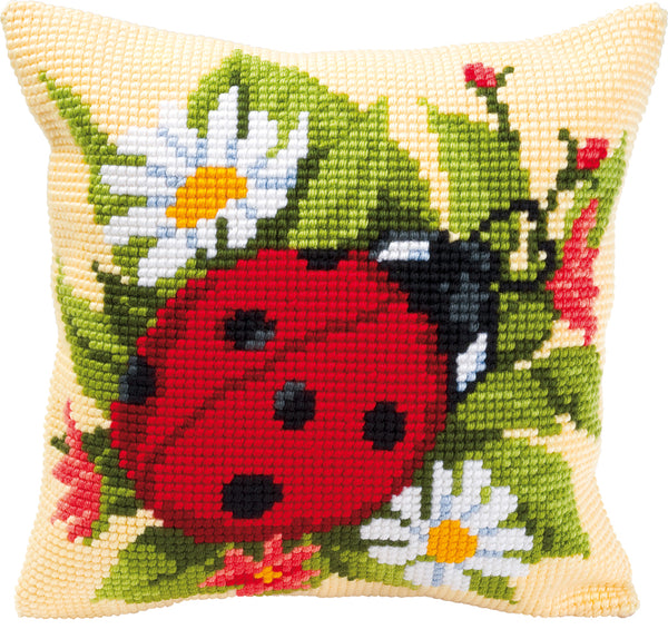 DIY Cross stitch cushion kit Ladybird