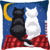 DIY Cross stitch cushion kit Cats in the night