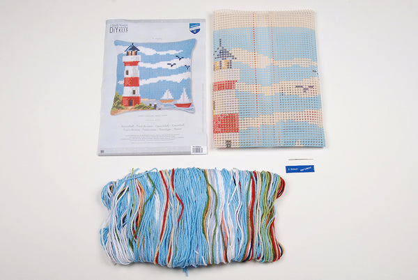 DIY Cross stitch cushion kit Seascape