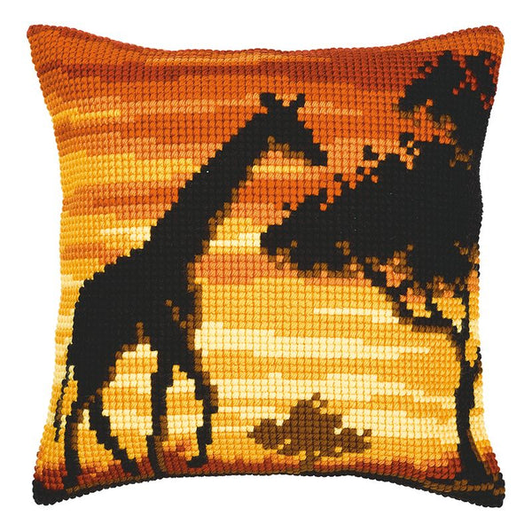 DIY Cross stitch cushion kit Giraffe