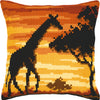 DIY Cross stitch cushion kit Giraffe