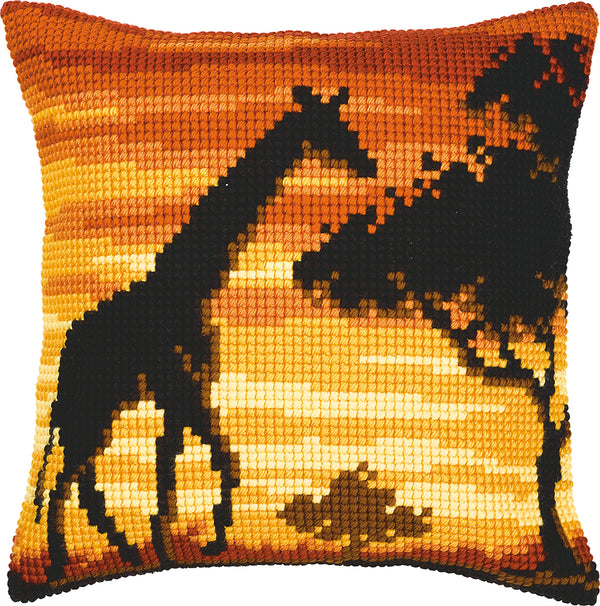 DIY Cross stitch cushion kit Giraffe