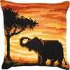 DIY Cross stitch cushion kit Elephant