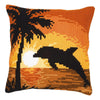 DIY Cross stitch cushion kit Dolphin