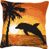 DIY Cross stitch cushion kit Dolphin