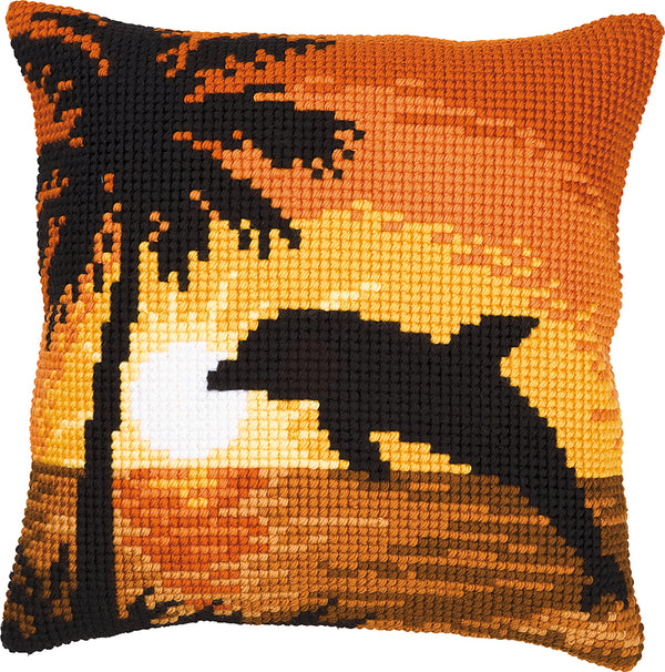 DIY Cross stitch cushion kit Dolphin