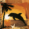 DIY Cross stitch cushion kit Dolphin