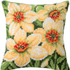 DIY Cross stitch cushion kit Daffodils