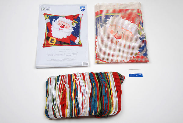 DIY Cross stitch cushion kit Father Christmas