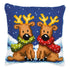 DIY Cross stitch cushion kit Reindeer twins