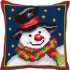 DIY Cross stitch cushion kit Snowman